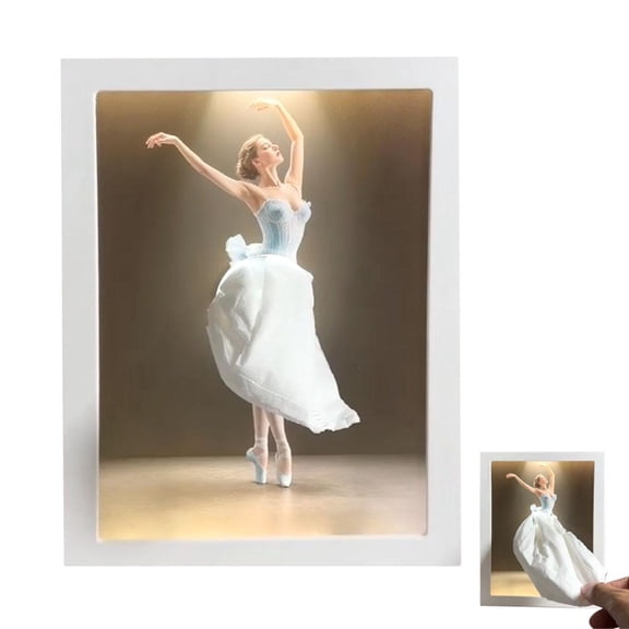 Ballerina Tissue Box with Touch Light, 1-Pack, compact electronic format, clear display or lighted detail, lighted electronic accessory
