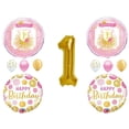 thumbnail image 1 of Ballerina Tutu First 1st Birthday balloons Decoration Pink Gold Polka Dots, 1 of 1