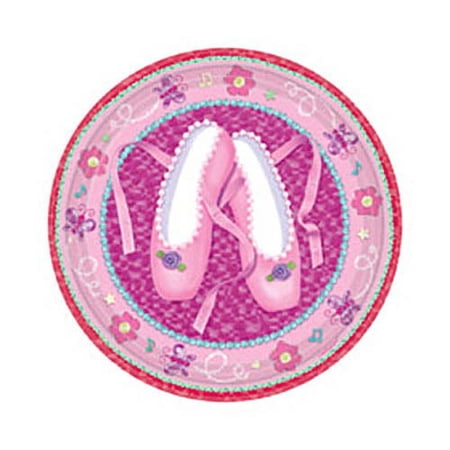 Ballerina 'Twinkle Toes' Large Paper Plates (8ct)
