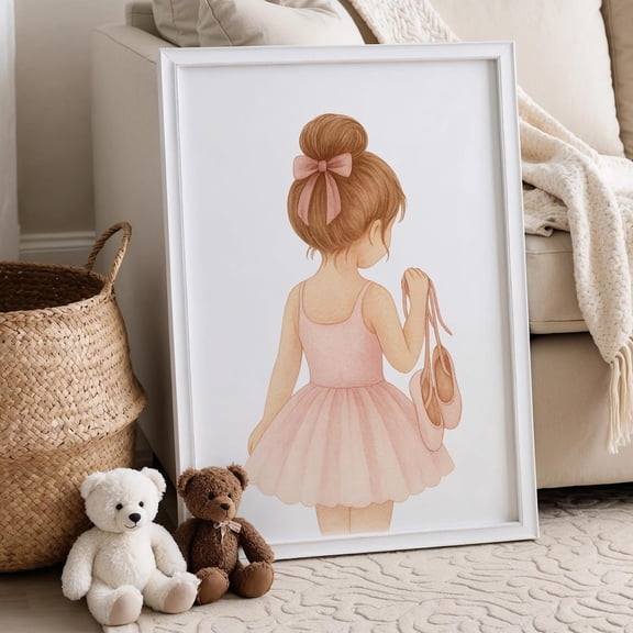 Ballerina Wall Art, Ballerina , Ballet Nursery Decor, Pink Tutu, Ballet, Ballerina Bedroom , Ballet Theme Room, Ballet Art Unframed Paper Print