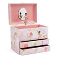 thumbnail image 1 of Ballerina and Roses Girl's Musical Jewelry Box, 2 Pullout Drawers, Swan Lake Tune, 1 of 6