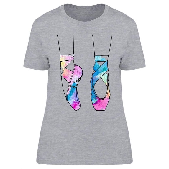 Ballerina's Feet In Ballet Shoes T-Shirt Women -Image by Shutterstock, Female x-Large