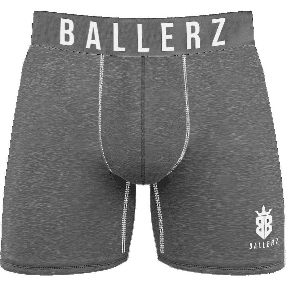 Ballerz Mens Boxer Briefs-Ball Hammock Underwear with Ball Pouch-No Fly 