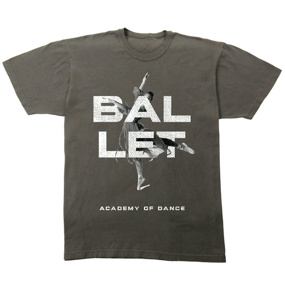 Ballet Academy of Dance Women's Charcoal Short Sleeve Tee