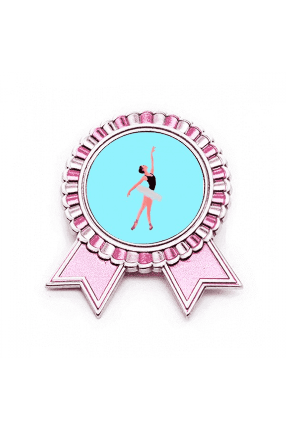 Ballet Action Talent Display Performance Badge Brooch Pin Pink Winner Award Medal