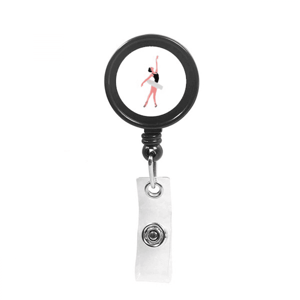 Ballet Action Talent Display Performance Retractable Keychain Badge Holder ID Badge