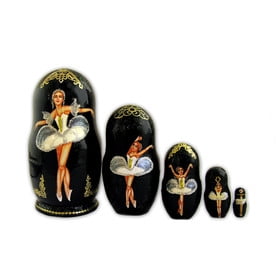 Ballet Assorted Balley Scenes 5 Nesting Matryoshka Dolls 4 1/4"x2 1/2"