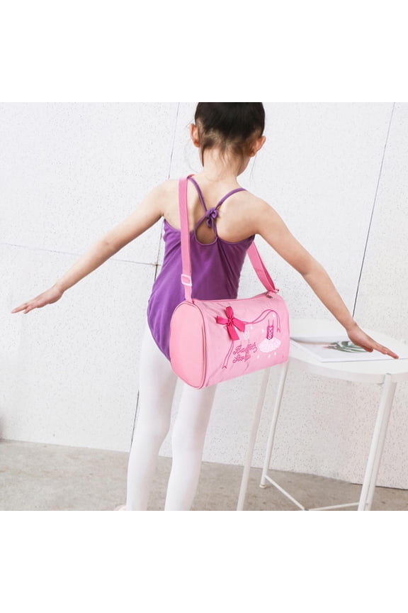 Ballet Bag, Nylon Lightweight Dance Tote, Ballet Embroidered Tote Swim Bag For Kids Girl