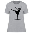 thumbnail image 1 of Ballet Ballerina Black Color T-Shirt Women -Image by Shutterstock, Female Small, 1 of 2