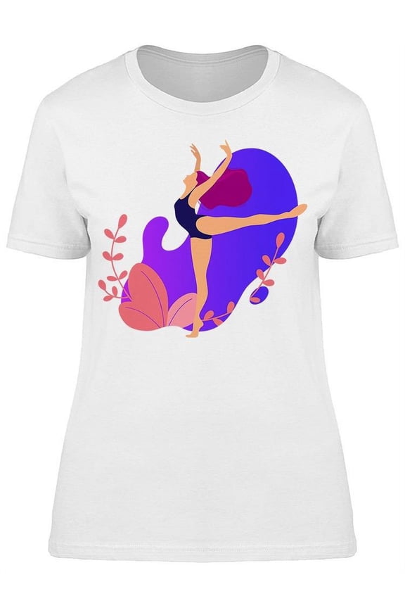 Ballet Ballerina Cartoon T-Shirt Women -Image by Shutterstock, Female x-Large