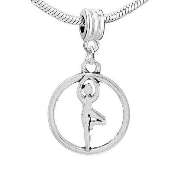 Ballet Ballerina Dangle Charm European Bead Compatible for Most European Snake Chain Bracelet