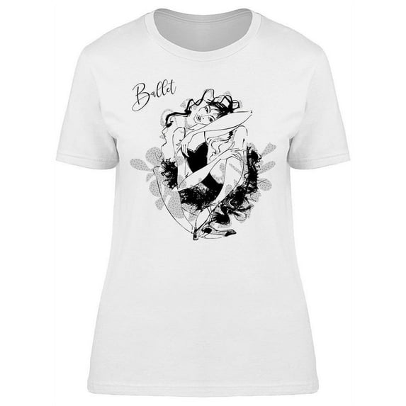 Ballet Ballerina Sitting Down T-Shirt Women -Image by Shutterstock, Female Large