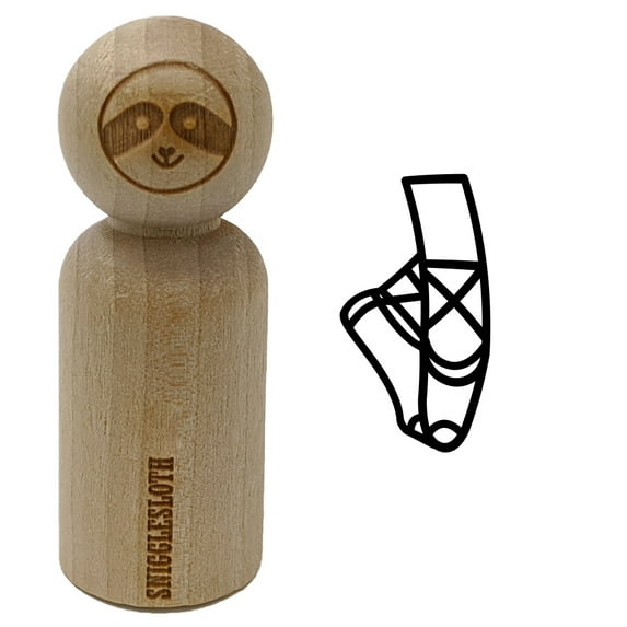 Ballet Ballerina Slippers Rubber Stamp for Scrapbooking Crafting Stamping - Small 3/4 Inch