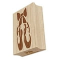 thumbnail image 1 of Ballet Ballerina Slippers Shoes Hung Up Dance Rectangle Rubber Stamp Stamping Scrapbooking Crafting - Small 1.7in, 1 of 7
