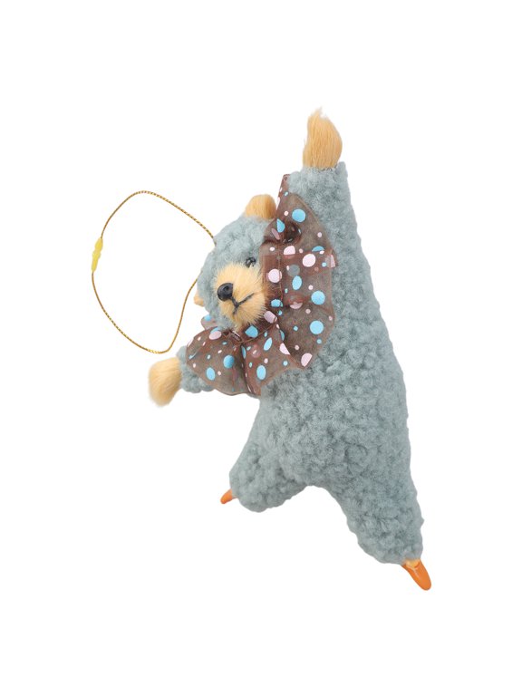Cute Toy Bear Pendant Keyring Plush Backpack Pendant Gift for Girl Children Handmade Furry Keychain Ornament
