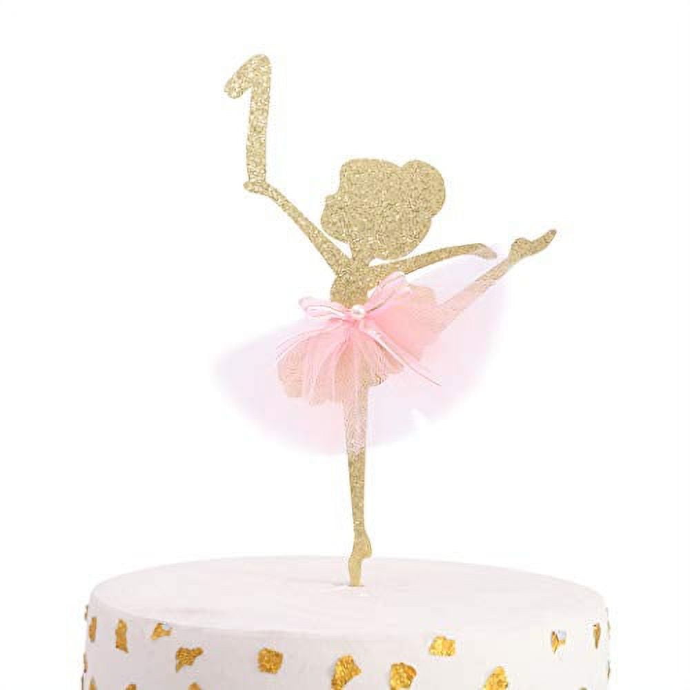 Ballet Cake Topper 1 to 5 Years Old Ballerina, Birthday Cake Topper