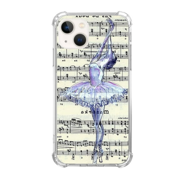 Ballet Case Compatible with iPhone 13,Unique Trendy Design TPU Bumper Cover Case