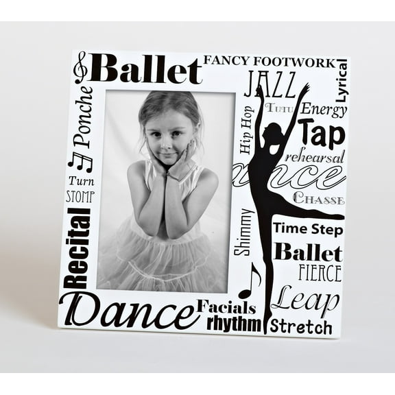 Ballet Collection 8 by 8-Inch Roman Exclusive All Dance Decorative Photo Frame, Holds 4-Inch by 6-Inch Photo (74810)