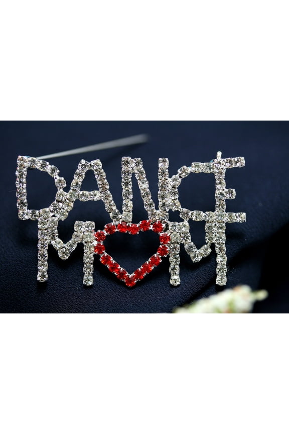 Ballet Dance Rhinestone Crystal Dancer Brooch  DANCEMOM Pin