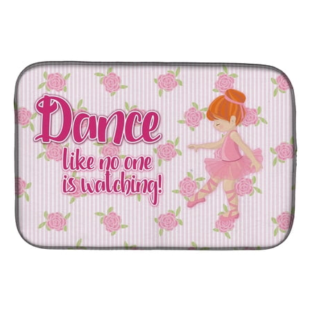 Ballet Dance Red Hair Dish Drying Mat