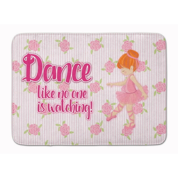 Ballet Dance Red Hair Machine Washable Memory Foam Mat