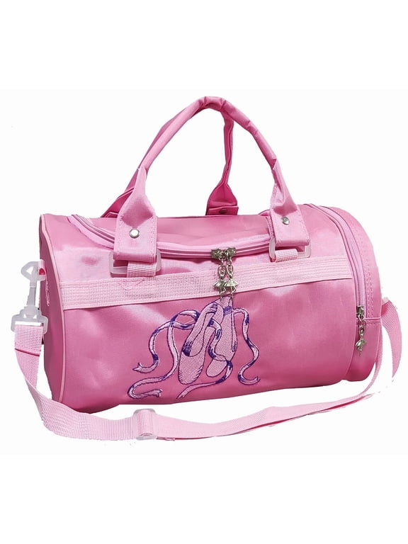 Ballet Dance Sports Bag for Little Girls Overnight Weekend Pink 13"