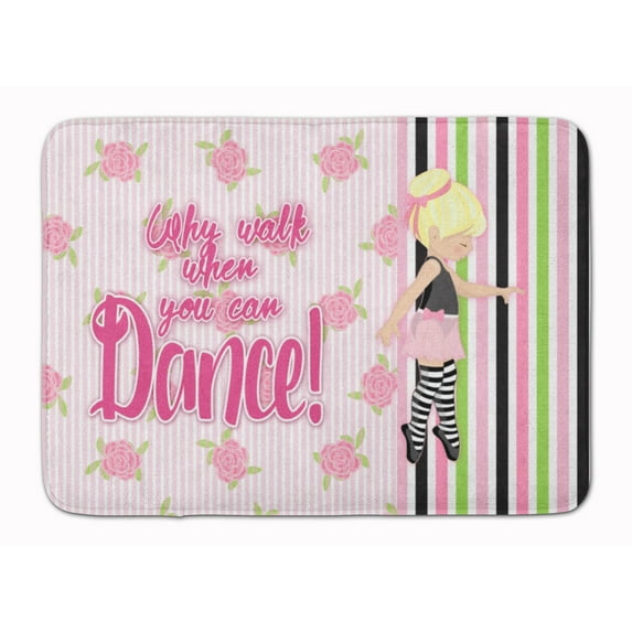 Ballet Dance Stripes Blonde Machine Washable Memory Foam Mat