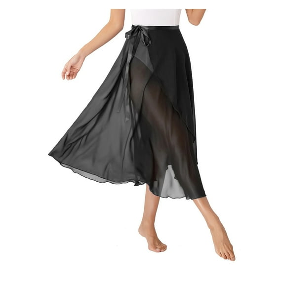 Ballet Dance Wrap Chiffon Skirt Long Split Skirt Dancewear Tutu Skate Skirt Ballerina