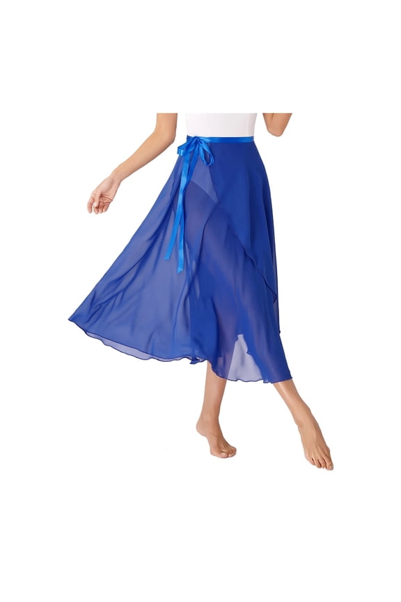 Ballet Dance Wrap Chiffon Skirt Long Split Skirt Dancewear Tutu Skate Skirt Ballerina