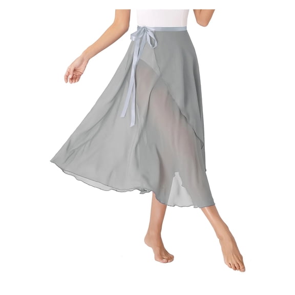 Ballet Dance Wrap Chiffon Skirt Long Split Skirt Dancewear Tutu Skate Skirt Ballerina