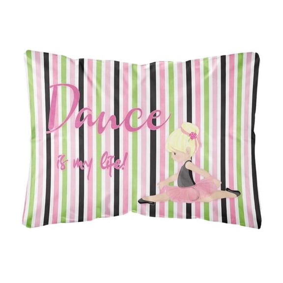 Ballet Dance is My Life Blonde Canvas Fabric Decorative Pillow