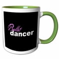 thumbnail image 1 of 3drose, Ballet Dancer, 11oz Two-tone Green Mug, 1 of 6
