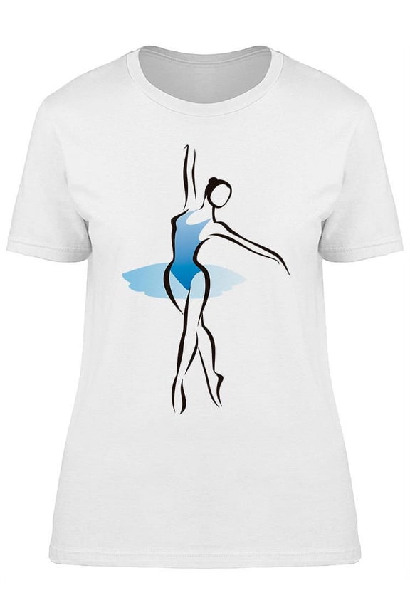 Ballet Dancer Blue Tutu T-Shirt Women -Image by Shutterstock, Female Small