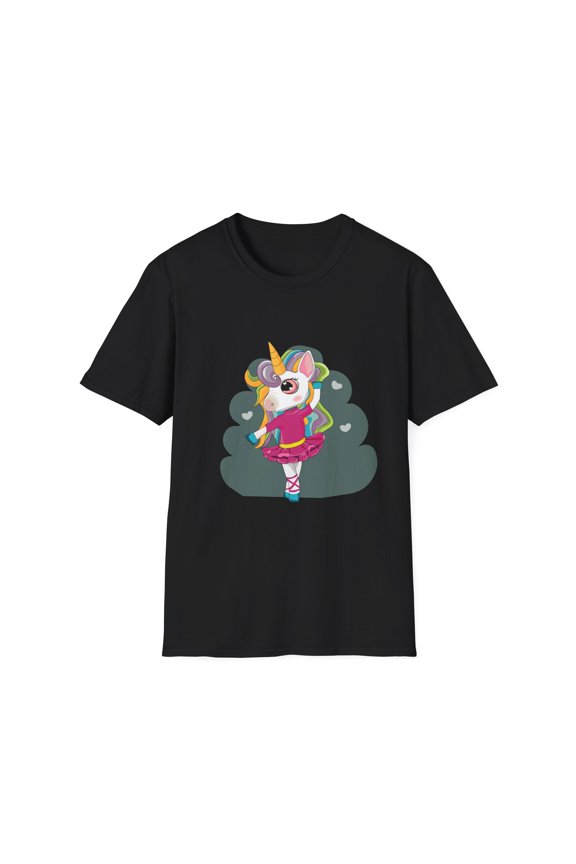 Ballet Dancer Enchanted Rainbow Unicorn Unisex Softstyle T-Shirt