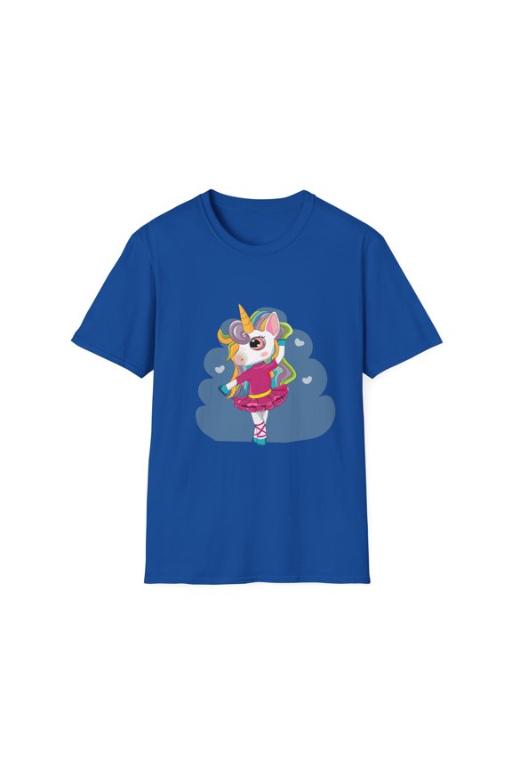 Ballet Dancer Enchanted Rainbow Unicorn Unisex Softstyle T-Shirt