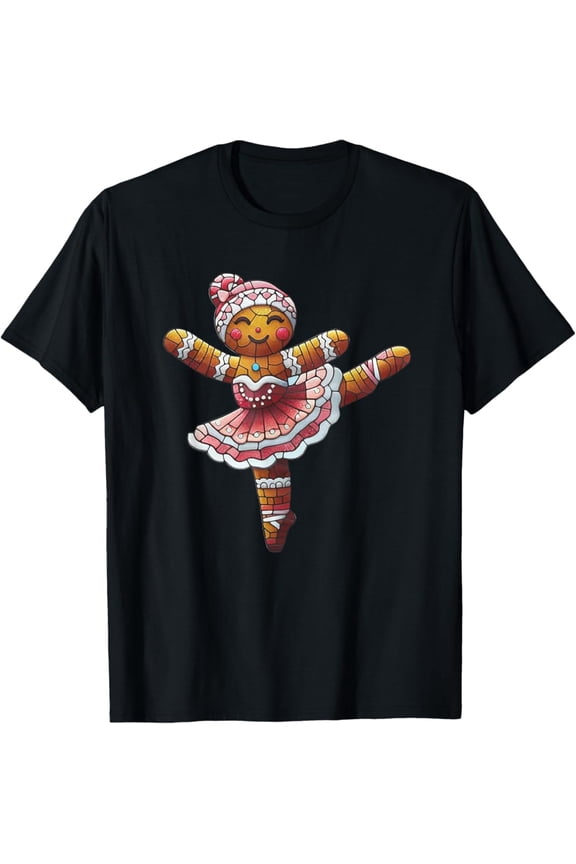 Ballet Dancer Gingerbread Dance Teacher Girl Women T-Shirt