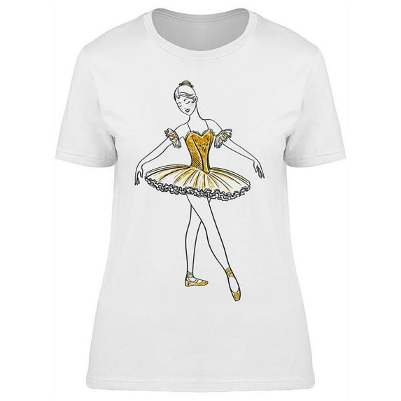 Ballet Dancer In A Yellow Dress T-Shirt Women -Image by Shutterstock, Female 3X-Large