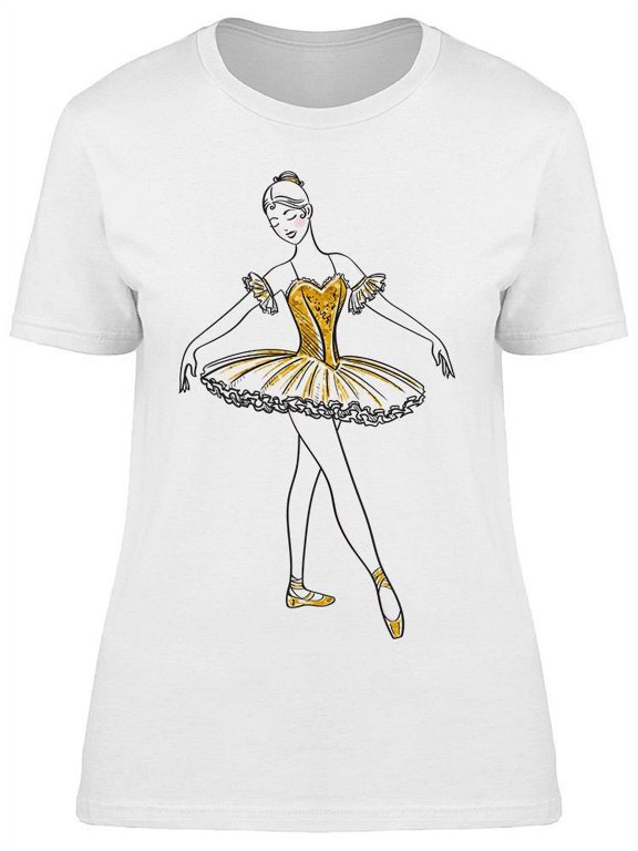Ballet Dancer In A Yellow Dress T-Shirt Women -Image by Shutterstock, Female 3X-Large