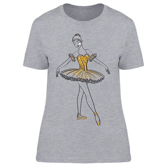 Ballet Dancer In A Yellow Dress T-Shirt Women -Image by Shutterstock, Female Medium