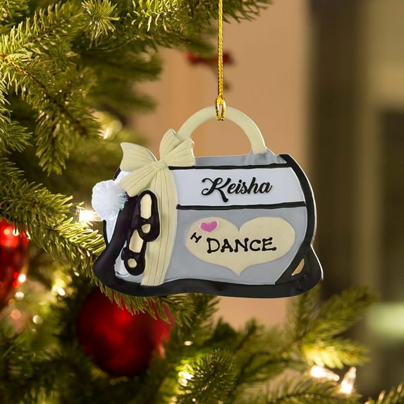 Ballet Dancer Ornament, Personalized Ballet Dancer Pointe Shoes with Christmas Light Shape Flat Ornament, Gifts for Ballet Lovers, Her, Friend, Ballet Christmas Ornament (Multi 15) - 3480 (Yellow)