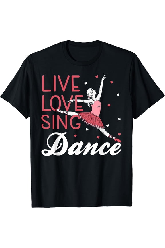 Ballet Dancer Pointe Shoes Ballerina Tutu Dress Dancing T-Shirt Black Small