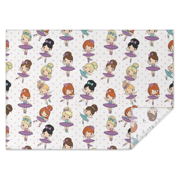 Ballet Dancer Princess Pattern Rectangle Tablecloth 60"x84",Waterproof Polyester Rectangle Table Cloth, Wipeable Spillproof Polyester Tablecloth for Dining, Camping, Indoor and Outdoor