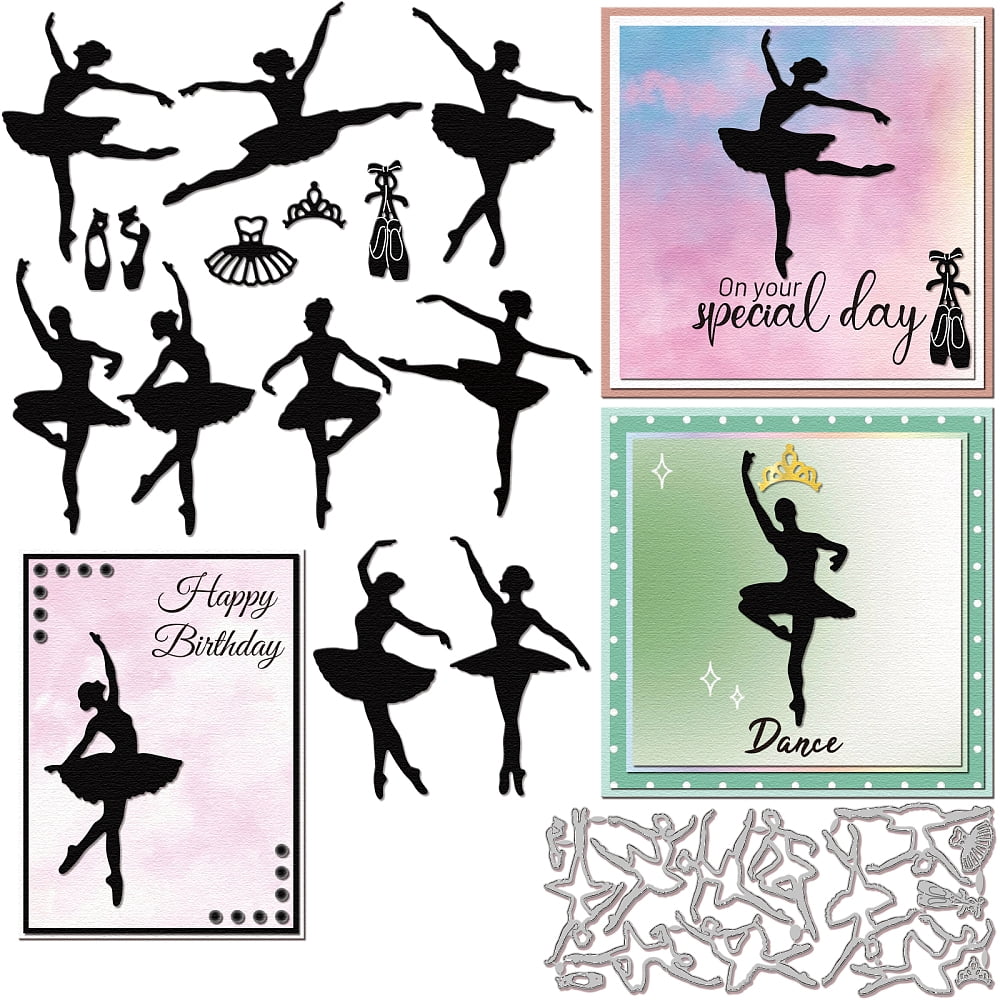 Ballet Dancer Silhouette Cutting Dies for Card Making Ballet Shoes ...