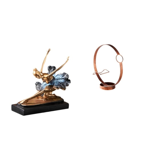 Ballet Dancer Statue Ballerina Girls Figurine Wine Bottle Holder Iron Material for Home Bar Kitchen Decor