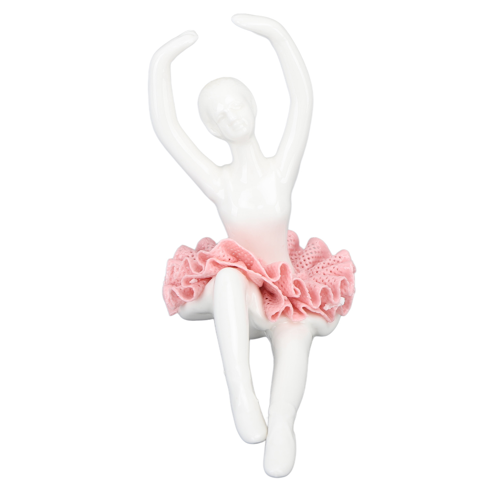 Ballet Dancer Statue Pink Ballerina Figure Ceramic Figure Decor for ...