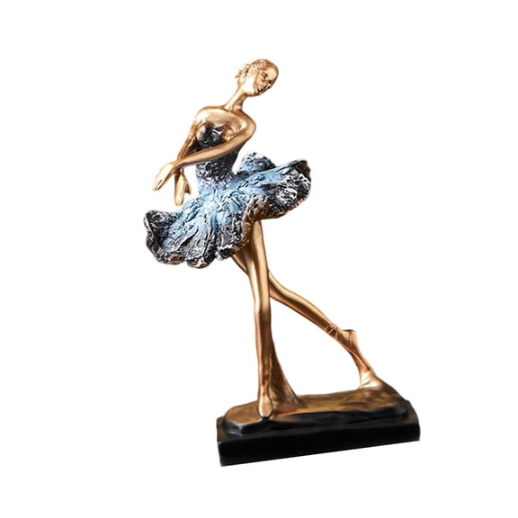 Ballet Dancer Statue Resin Dancer Figurines Decoration Piece for Shelf Desktop Resin