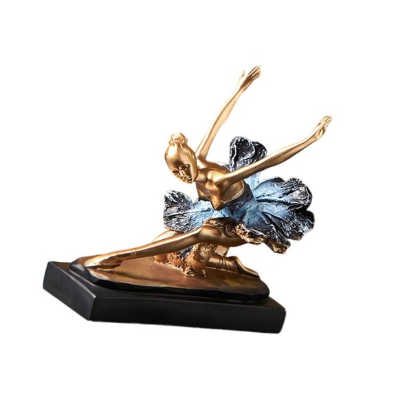 Ballet Dancer Statue Resin Dancer Figurines Decoration Piece for Shelf Desktop Resin