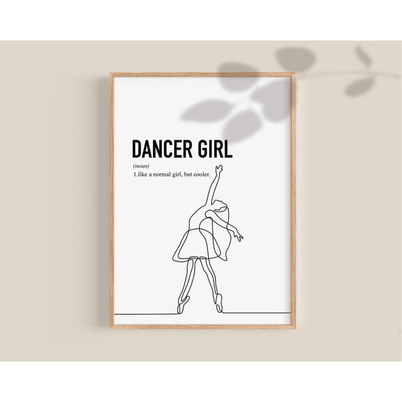 Ballet Dancer Teen Girl Dance Wall Art, Unframed Paper Print Size 8x12