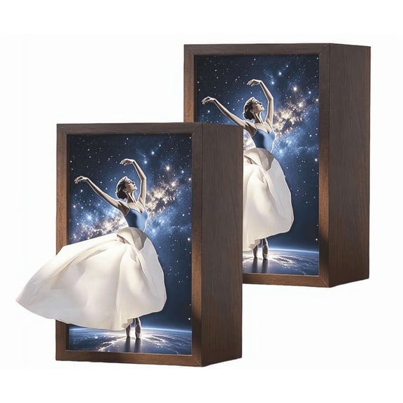 Ballet Dancer Tissue Box Holder With Flying Skirt Design, Decorative Wooden Tissue Dispenser For Desk And Shelf, Creative Ballet Themed Storage For Home And Office,Brown - 19.5X12.5X9.5Cm