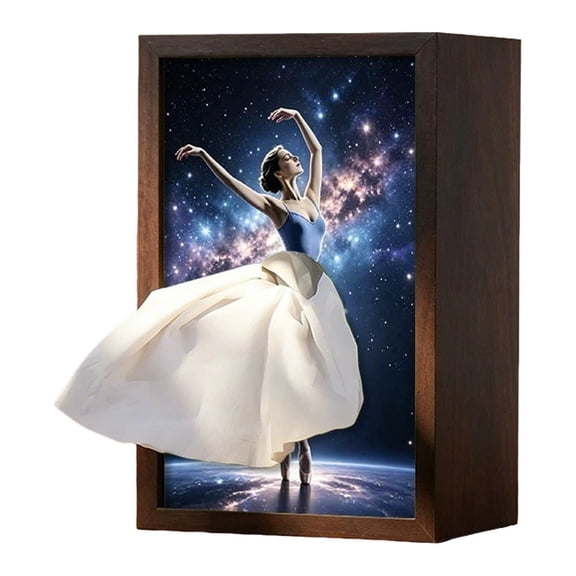 Ballet Dancer Tissue Box, Wooden Ballet Dancer Tissue Box Cover, Unique Skirt TissueBox Holder Girl Dress, Elegant Figurine Napkin Dispenser for Bathroom, Living Room, Office